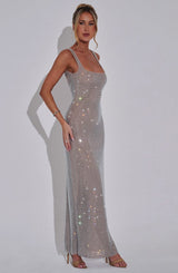 Fioreclo Petrine Maxi Dress in Silver