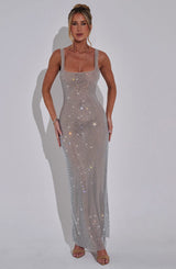 Fioreclo Petrine Maxi Dress in Silver