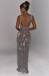 Fioreclo Petrine Maxi Dress in Silver