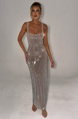 Fioreclo Petrine Maxi Dress in Silver