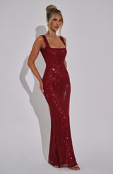 Fioreclo Petrine Maxi Dress in Wine