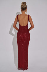 Fioreclo Petrine Maxi Dress in Wine