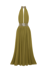 Fioreclo Rosaline Maxi Dress in Deep Olive