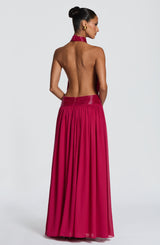 Fioreclo Rosaline Maxi Dress in Raspberry