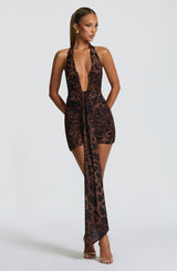 Fioreclo Rosella Mini Dress in Leopard Print