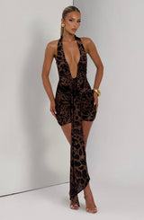 Fioreclo Rosella Mini Dress in Leopard Print