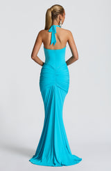 Fioreclo Rosetti Maxi Dress in Aqua