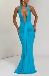 Fioreclo Rosetti Maxi Dress in Aqua