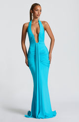 Fioreclo Rosetti Maxi Dress in Aqua