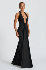 Fioreclo Rosetti Maxi Dress in Black
