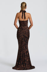 Fioreclo Rosetti Maxi Dress in Leopard Print