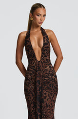 Fioreclo Rosetti Maxi Dress in Leopard Print