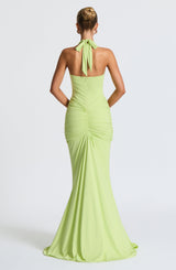 Fioreclo Rosetti Maxi Dress in Lime