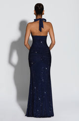Fioreclo Rosetti Maxi Dress in Navy Sparkle