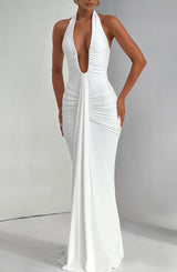 Fioreclo Rosetti Maxi Dress in White