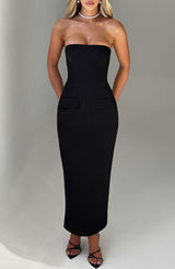 Fioreclo Roxana Midaxi Dress in Black