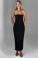 Fioreclo Roxana Midaxi Dress in Black