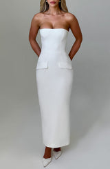 Fioreclo Roxelle Midaxi Dress in Ivory