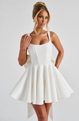 Fioreclo Ruella Mini Dress in Ivory