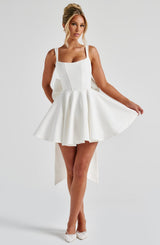 Fioreclo Ruella Mini Dress in Ivory