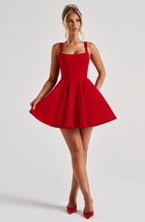 Fioreclo Ruella Mini Dress in Red