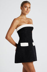 Fioreclo Sabelle Mini Dress in Black/White