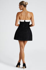 Fioreclo Sabelle Mini Dress in Black/White