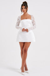 Fioreclo Sadira Mini Dress in Ivory