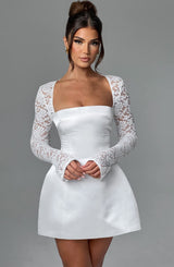 Fioreclo Sadira Mini Dress in Ivory