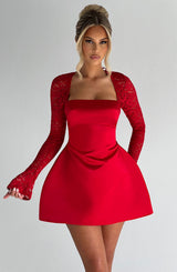 Fioreclo Sadira Mini Dress in Red