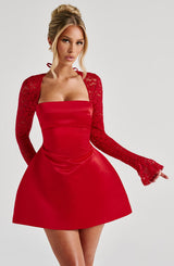 Fioreclo Sadira Mini Dress in Red