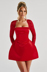 Fioreclo Sadira Mini Dress in Red