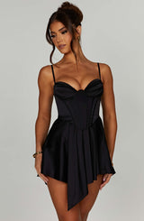 Fioreclo Saffrona Playsuit in Black