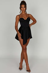 Fioreclo Saffrona Playsuit in Black