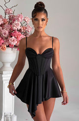 Fioreclo Saffrona Playsuit in Black