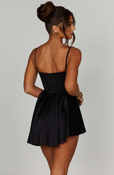 Fioreclo Saffrona Playsuit in Black
