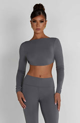 Fioreclo Sahrelle Top in Charcoal