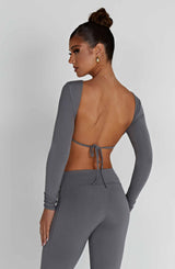 Fioreclo Sahrelle Top in Charcoal