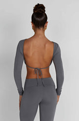 Fioreclo Sahrelle Top in Charcoal