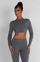 Fioreclo Sahrelle Top in Charcoal