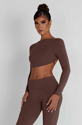 Fioreclo Sahrelle Top in Chocolate