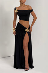 Fioreclo Sairina Maxi Skirt in Black