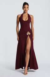 Fioreclo Sairina Maxi Skirt in Cherry Lacquer