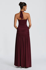Fioreclo Sairina Maxi Skirt in Cherry Lacquer