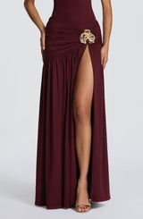 Fioreclo Sairina Maxi Skirt in Cherry Lacquer