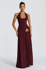 Fioreclo Sairina Maxi Skirt in Cherry Lacquer
