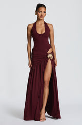 Fioreclo Sairina Maxi Skirt in Cherry Lacquer