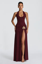Fioreclo Sairina Maxi Skirt in Cherry Lacquer