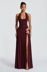 Fioreclo Sairina Maxi Skirt in Cherry Lacquer