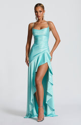 Fioreclo Samara Maxi Dress in Aqua